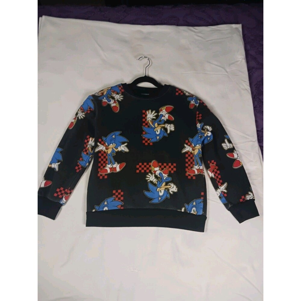 SONIC THE HEDGEHOG Graphic Print Boys Pullover Fits Size 8/10